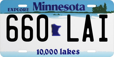 MN license plate 660LAI