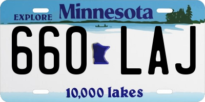 MN license plate 660LAJ