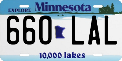 MN license plate 660LAL