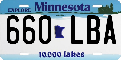 MN license plate 660LBA