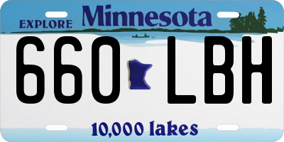 MN license plate 660LBH