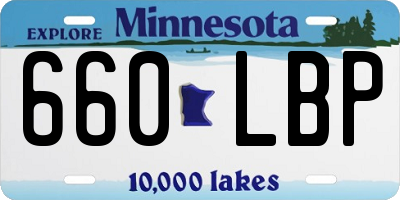 MN license plate 660LBP