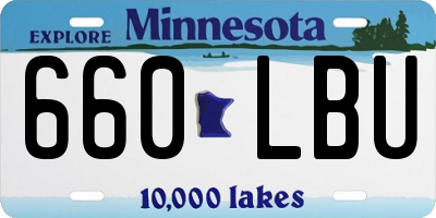MN license plate 660LBU