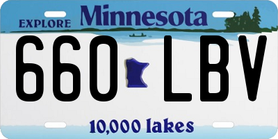 MN license plate 660LBV