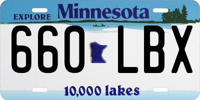 MN license plate 660LBX