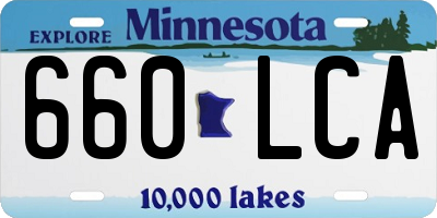 MN license plate 660LCA