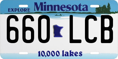 MN license plate 660LCB