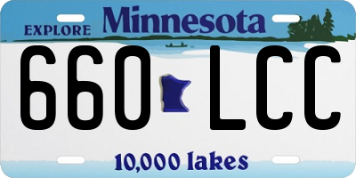 MN license plate 660LCC