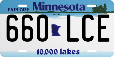MN license plate 660LCE