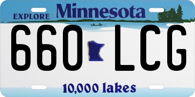 MN license plate 660LCG