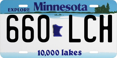 MN license plate 660LCH