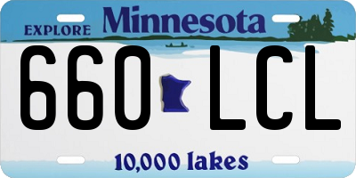 MN license plate 660LCL
