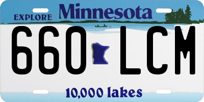 MN license plate 660LCM
