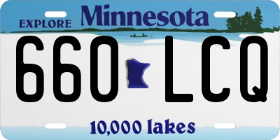 MN license plate 660LCQ