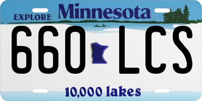 MN license plate 660LCS