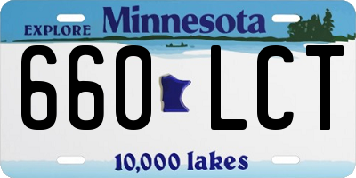 MN license plate 660LCT