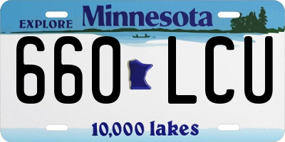 MN license plate 660LCU