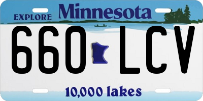 MN license plate 660LCV