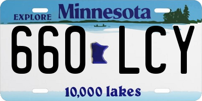 MN license plate 660LCY