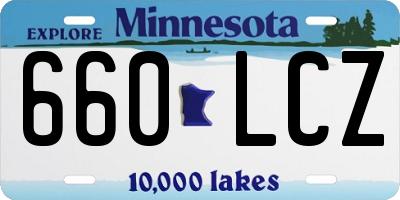 MN license plate 660LCZ