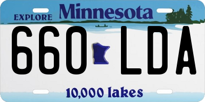 MN license plate 660LDA