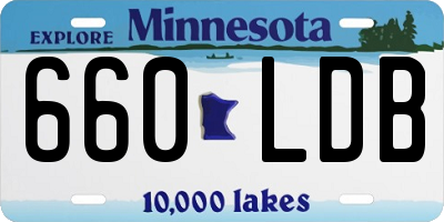 MN license plate 660LDB