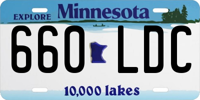 MN license plate 660LDC