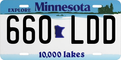MN license plate 660LDD