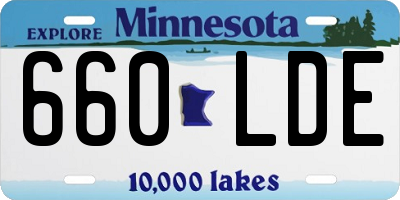 MN license plate 660LDE