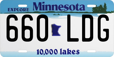 MN license plate 660LDG