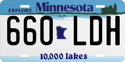 MN license plate 660LDH