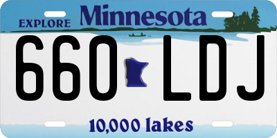 MN license plate 660LDJ