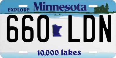 MN license plate 660LDN