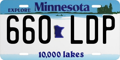 MN license plate 660LDP