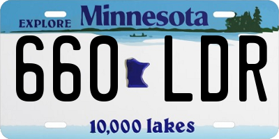 MN license plate 660LDR