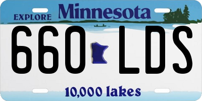 MN license plate 660LDS