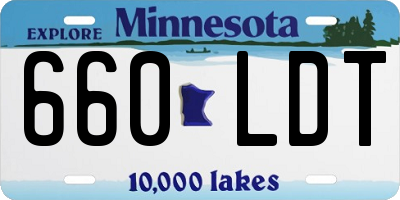 MN license plate 660LDT