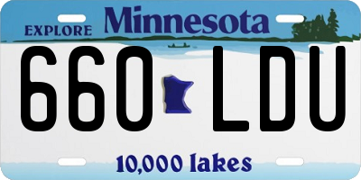 MN license plate 660LDU
