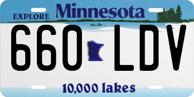 MN license plate 660LDV