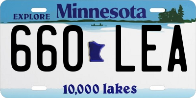 MN license plate 660LEA