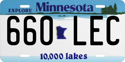 MN license plate 660LEC
