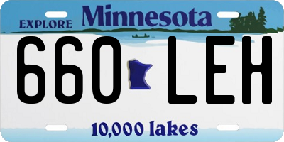 MN license plate 660LEH