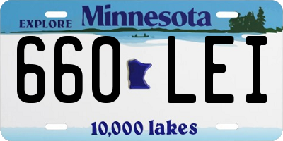MN license plate 660LEI