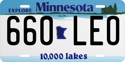 MN license plate 660LEO