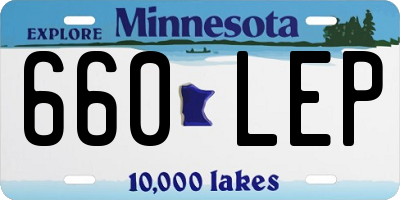 MN license plate 660LEP