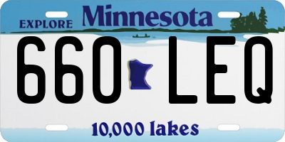 MN license plate 660LEQ