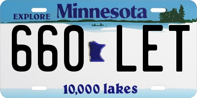 MN license plate 660LET
