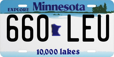 MN license plate 660LEU