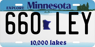 MN license plate 660LEY