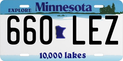MN license plate 660LEZ